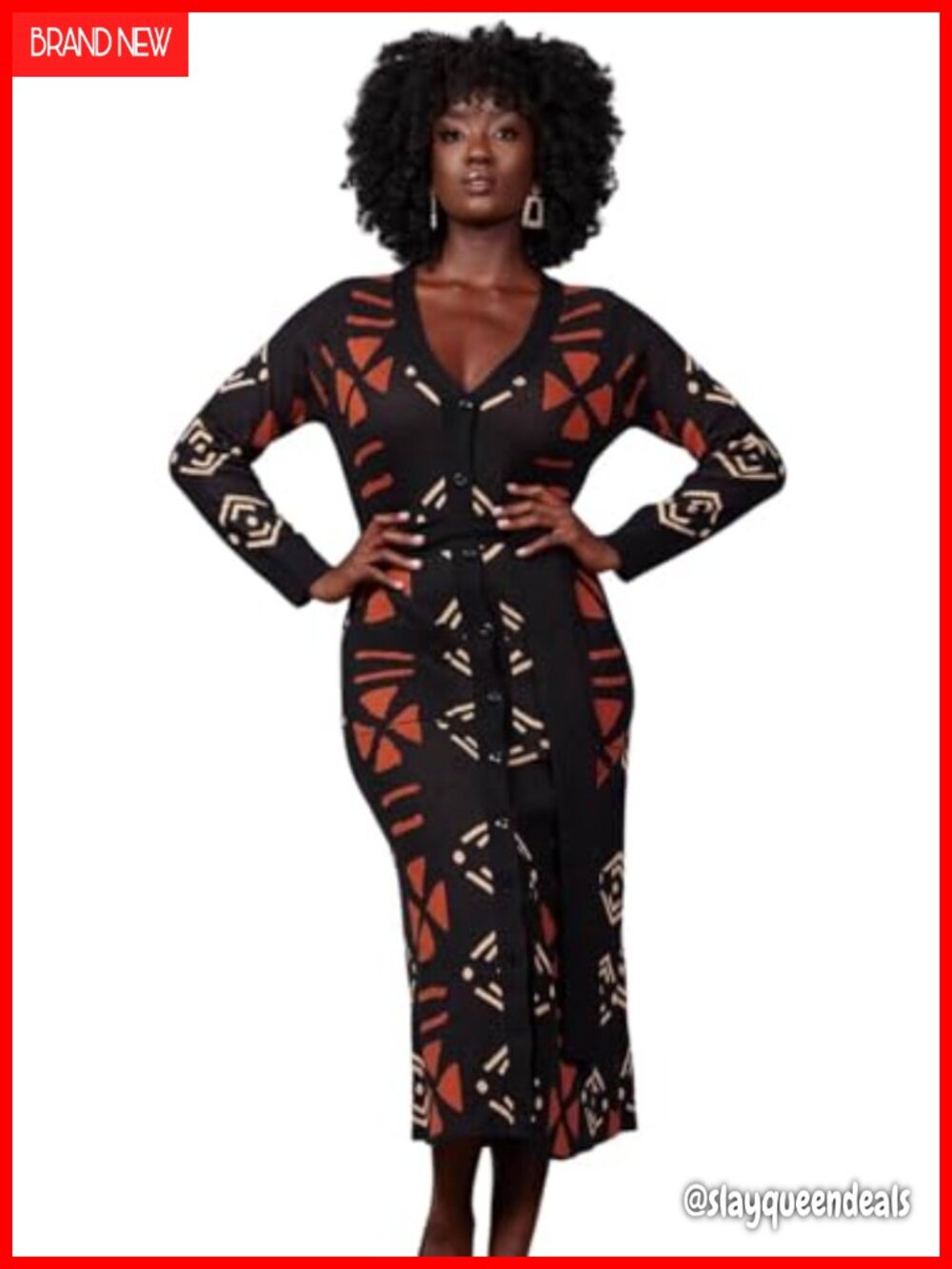 D'IYANU Aisha Cotton Acrylic Cardigan or Dress Kente